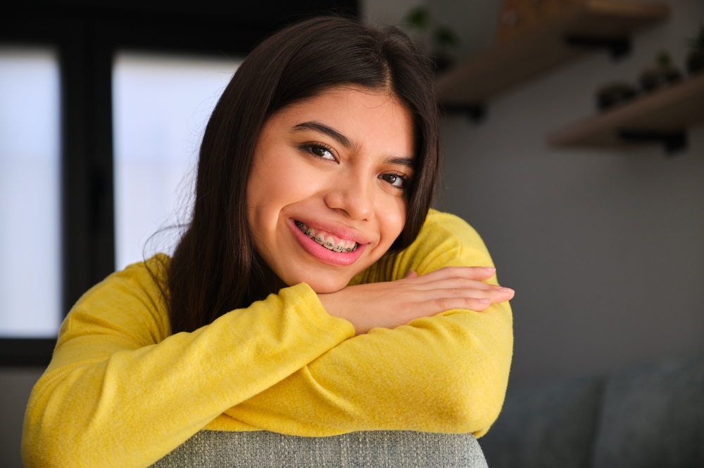 Young lady with braces