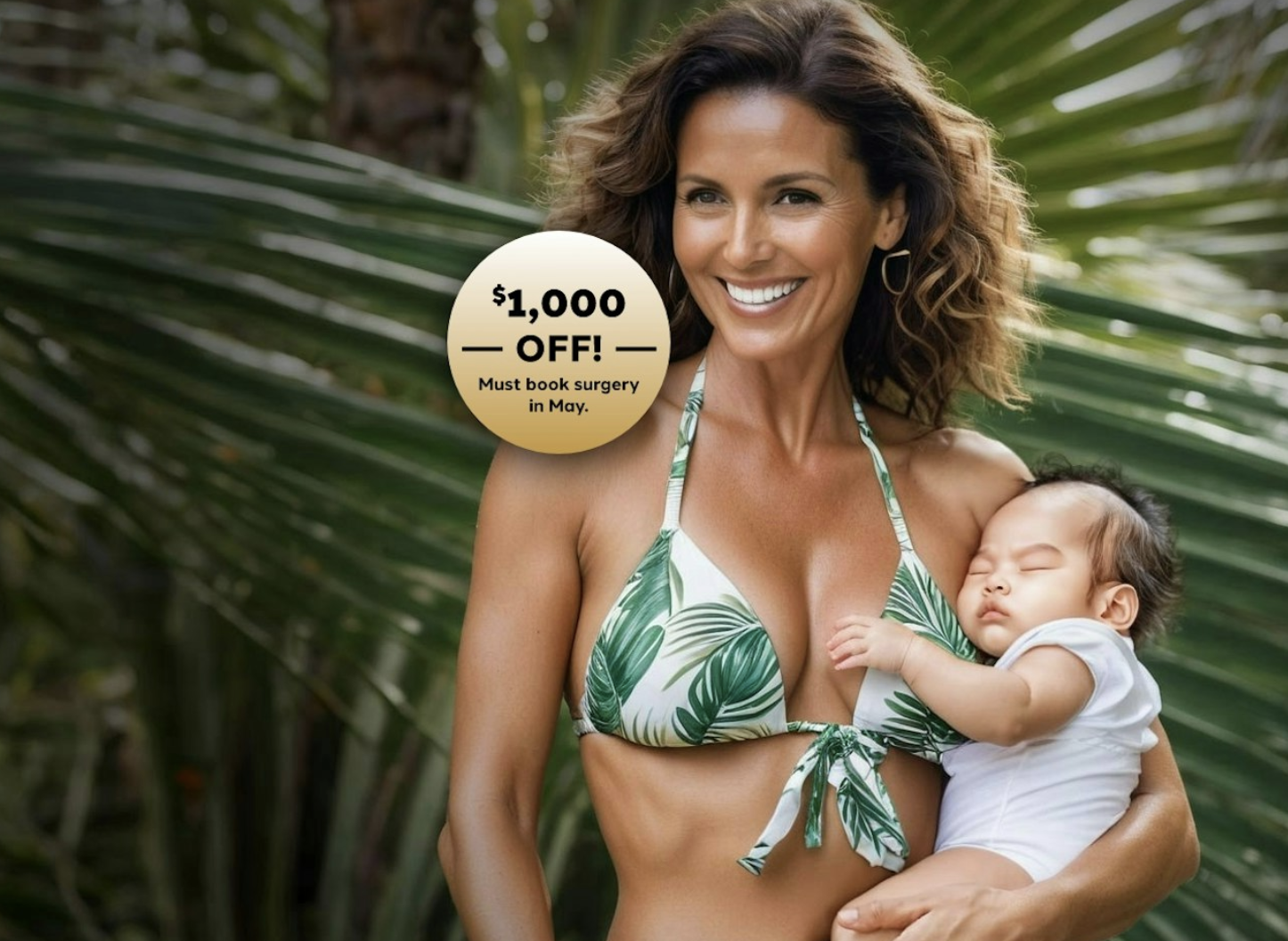 Mother and child outdoors in the sun