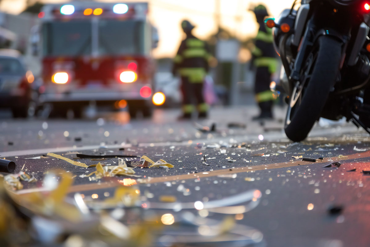 motorcycle and e-bike accident