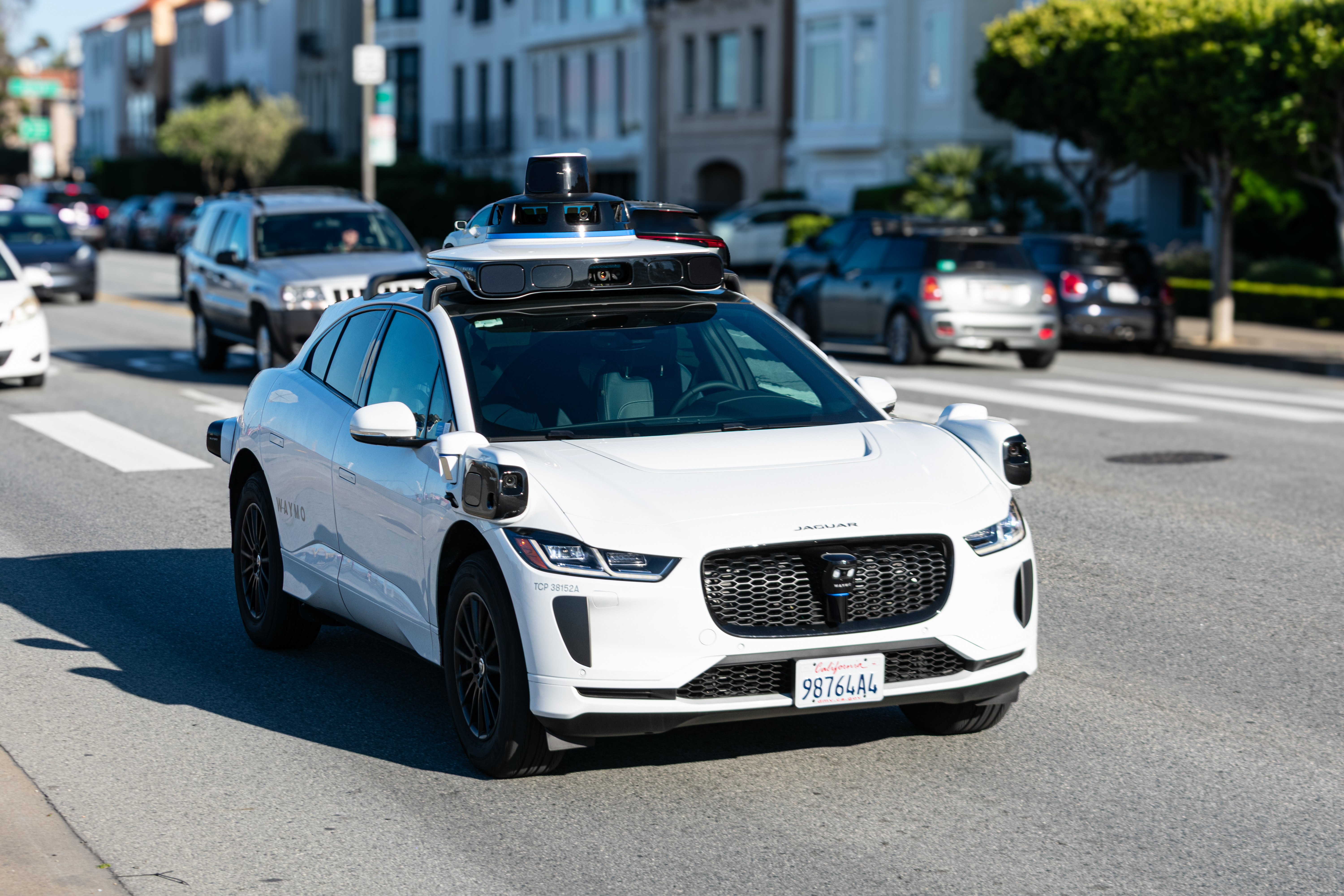 Driverless vehicle on a California road under AB 1777 autonomous vehicle law