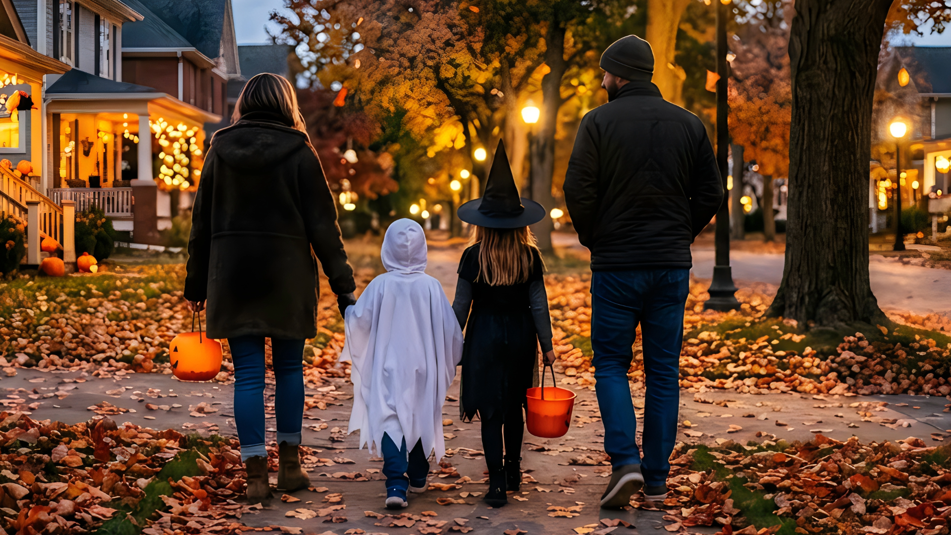 Be safe on Halloween graphic featuring child safety tips for parents and drivers
