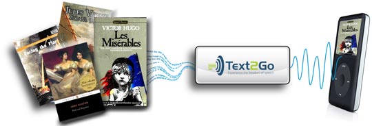 Text2Go converts ebooks to audiobooks