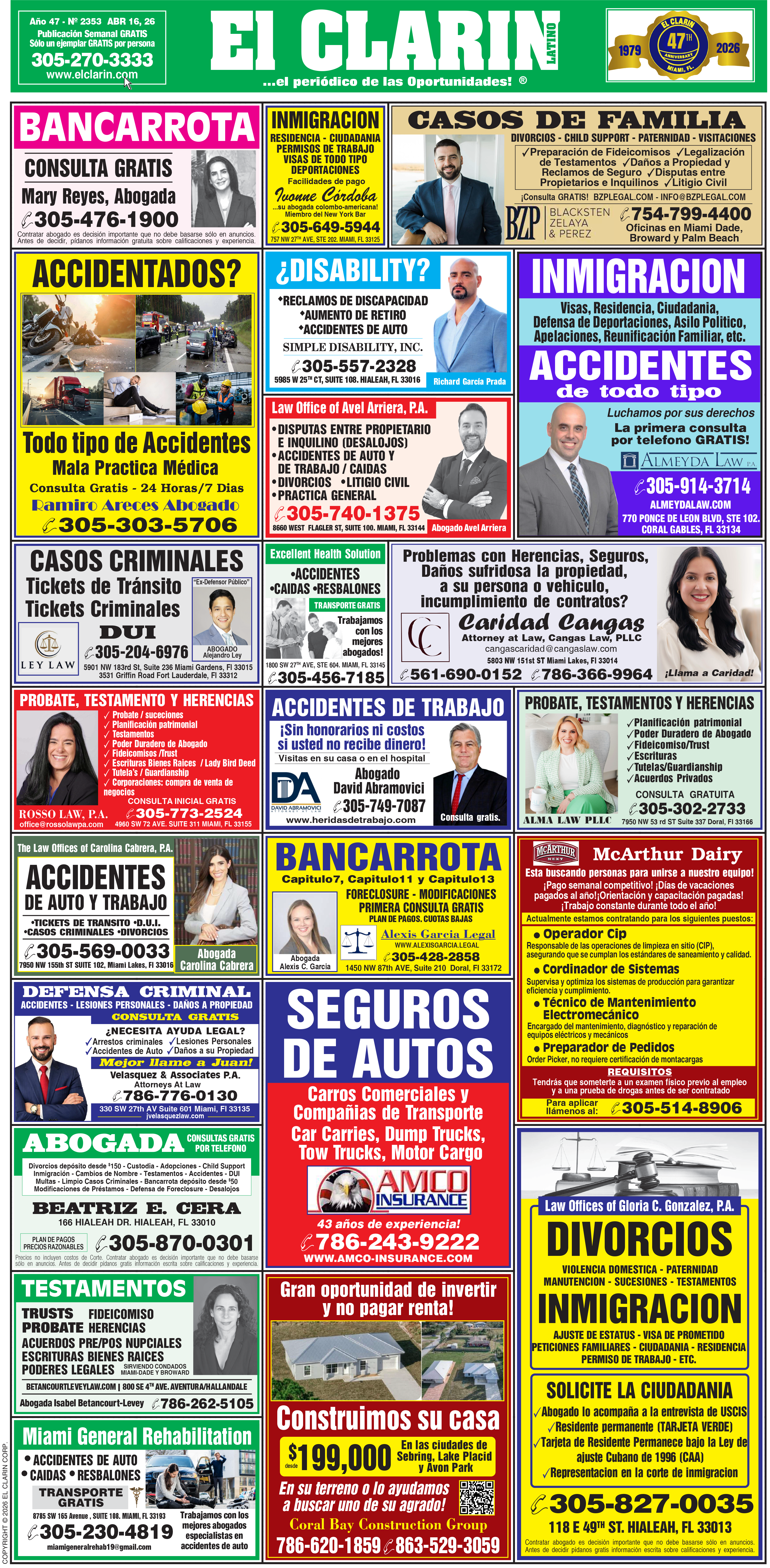 El Clarin Clasificados Miaminull