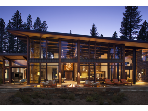 gold winner back view of house