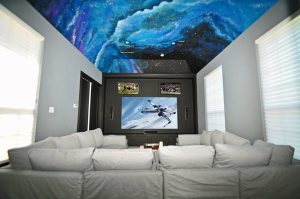After: a slick multi-screen home theater