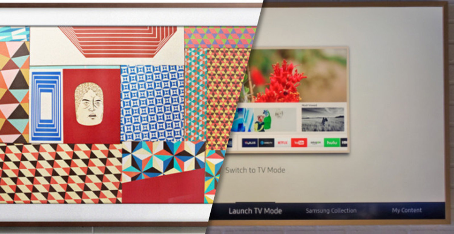 Samsung Frame TV features digital matting.