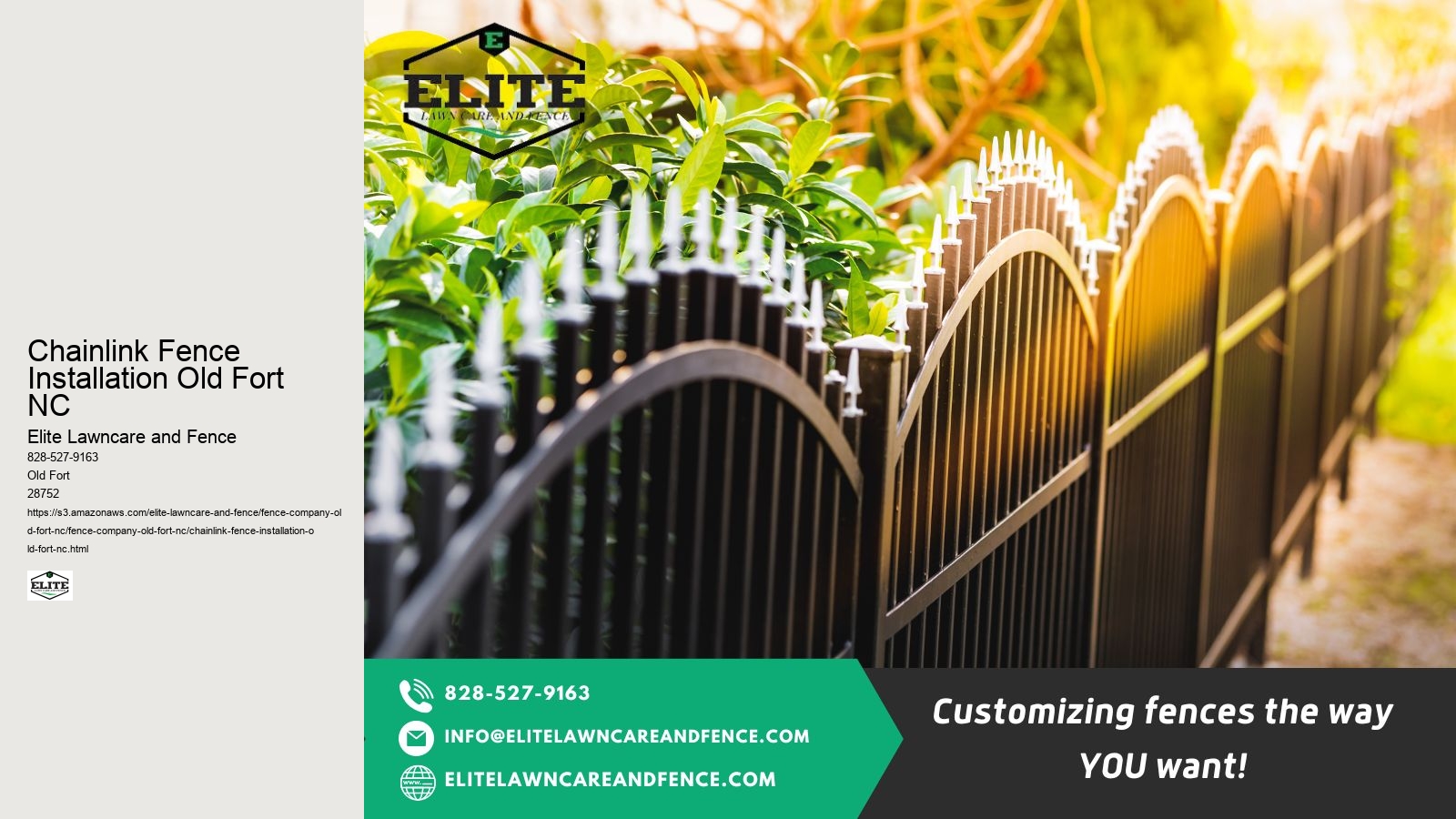 Chainlink Fence Installation Old Fort NC