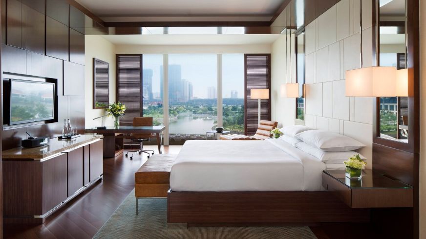 jw marriott vietnam hotel room interior brown