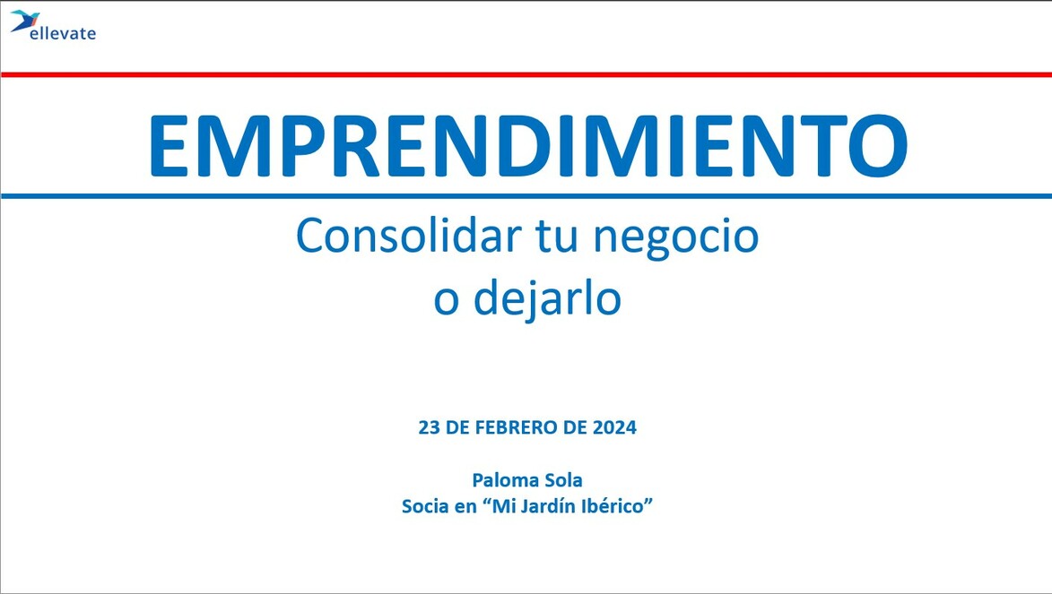 Madrid Online: 4ª Charla sobre Emprendimiento | Ellevate