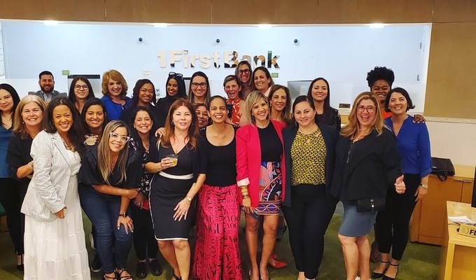 People attending an Ellevate event