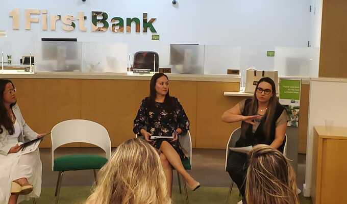 People attending an Ellevate event