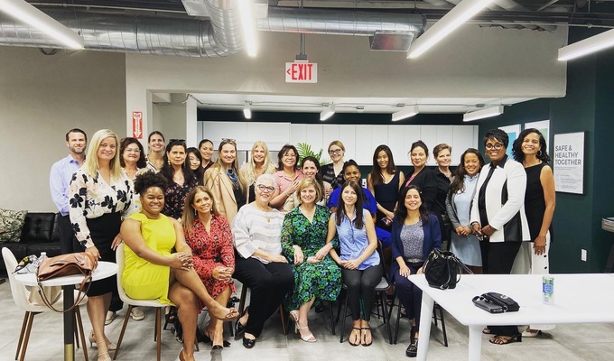 People attending an Ellevate event