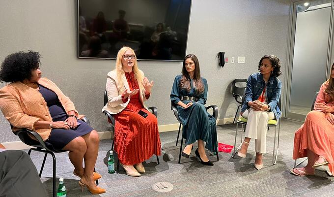 People attending an Ellevate event