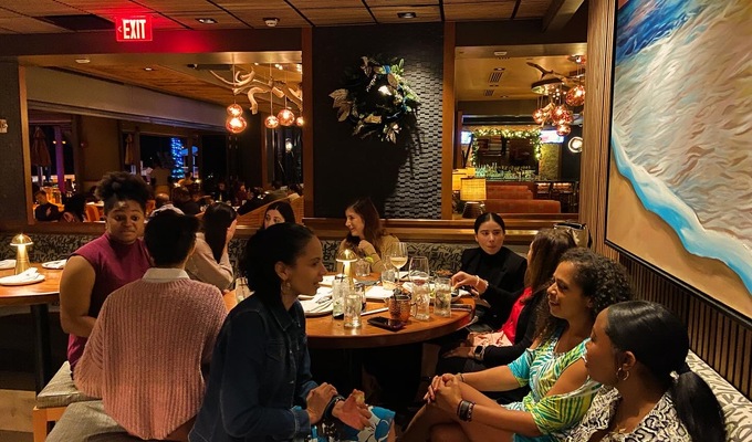 People attending an Ellevate event