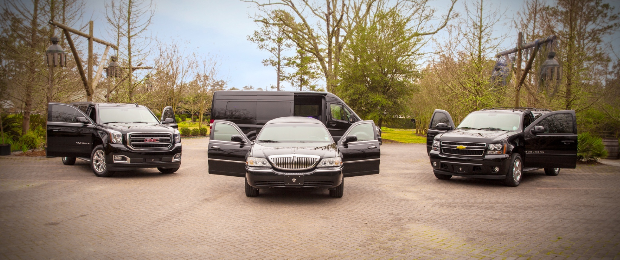 Executive Limo Services, LLC's Full Fleet at a beautiful location in Hammond, LA