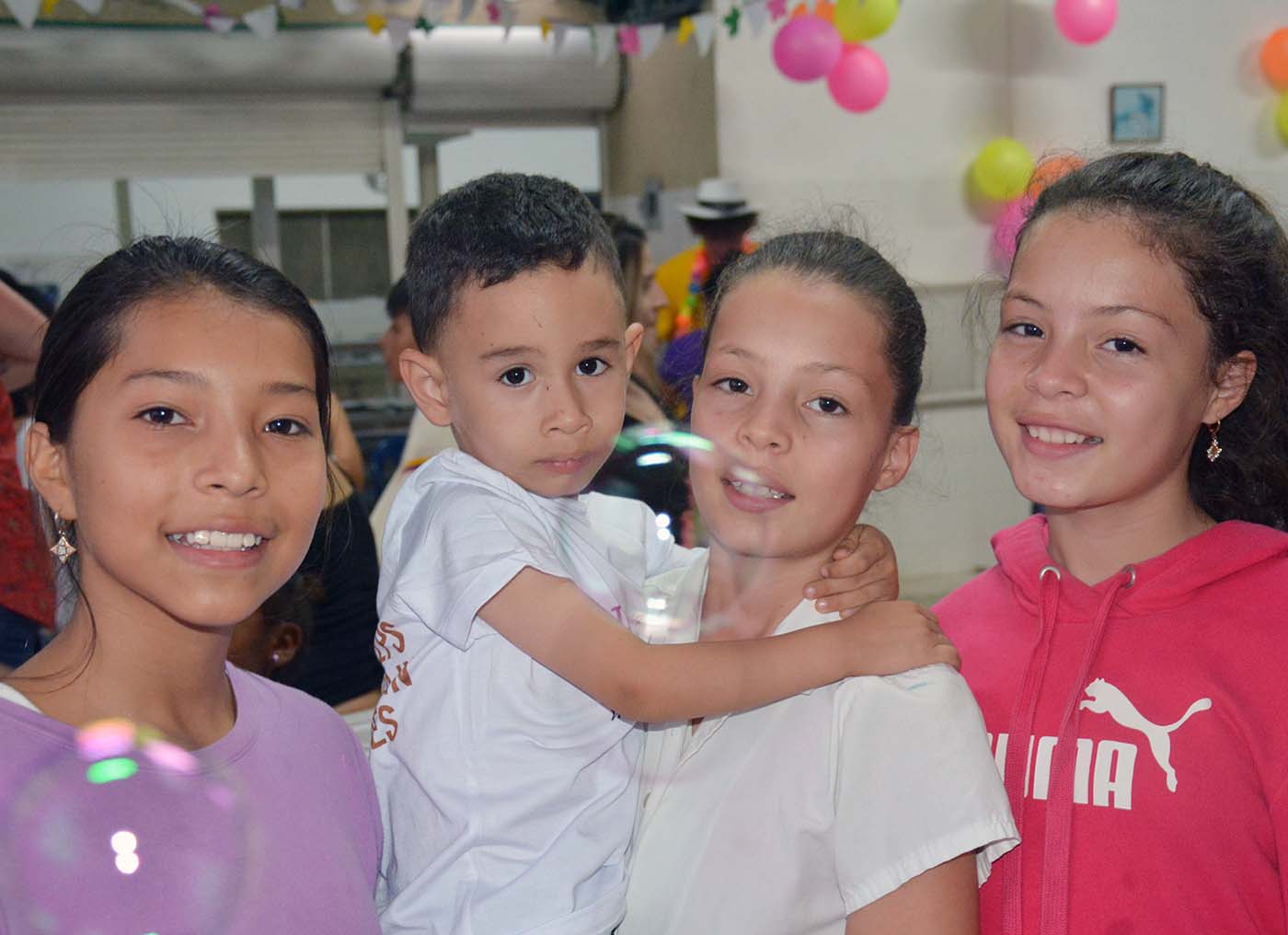 group of children from Colombia