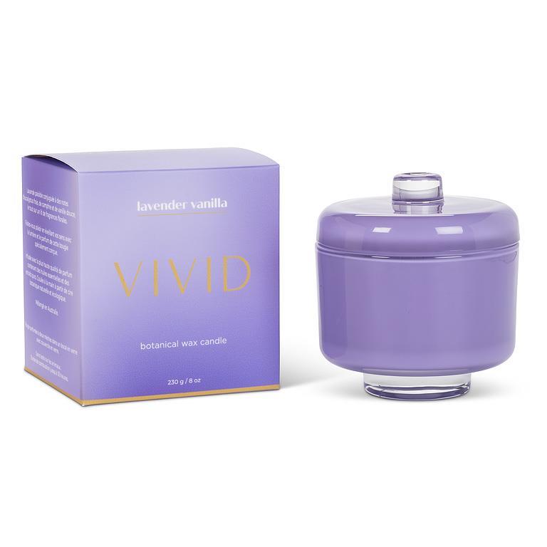 Lavender Vanilla Candle in Pedestal Jar-4