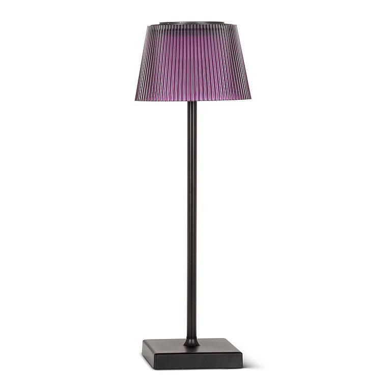 ブルテリア ノベルティフロアライト from Vancouver♪ Fluted Purple Shade LED Outdoor Table Lamp-15