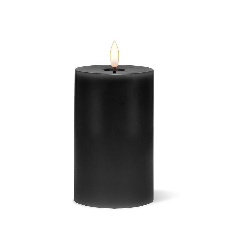 Black LED Pillar Candle-3x5