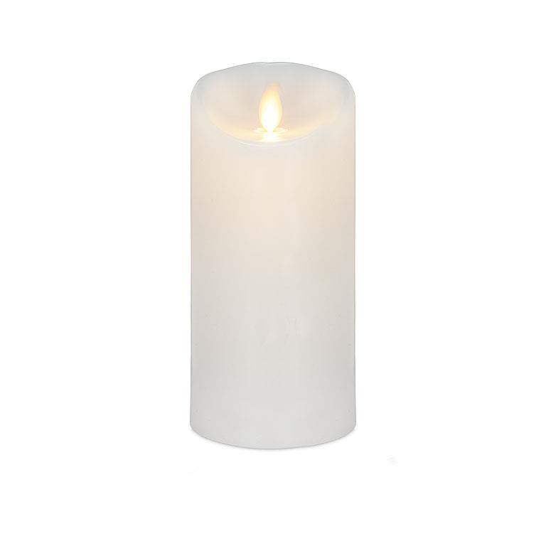 Lg White Reallite Candle-3x6.5