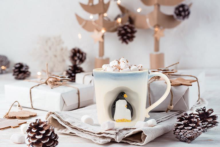 Ombre Taper Mug w/Penguins-4