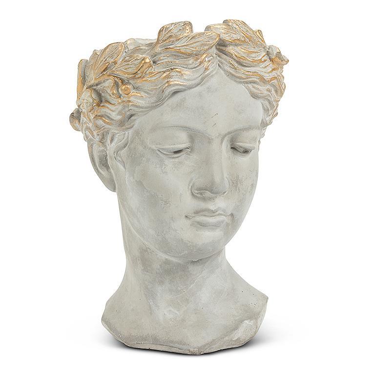 Lg Woman Head Planter-10