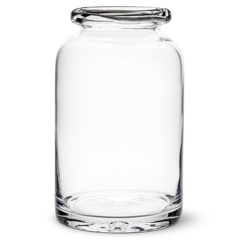 Tall Glass Vase① Tall Roll Top Bottle Vase-8