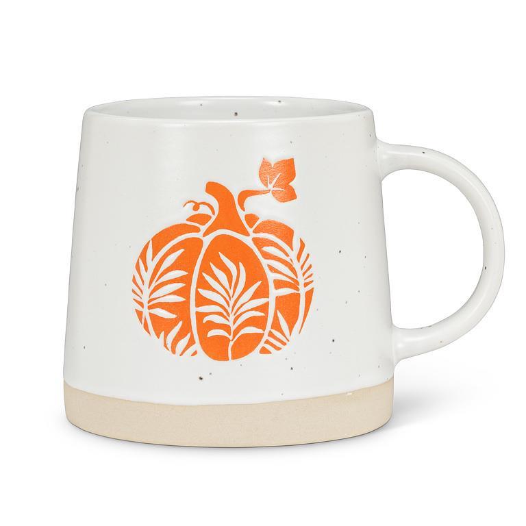 Wide Base Mug w/Pumpkin-3.5