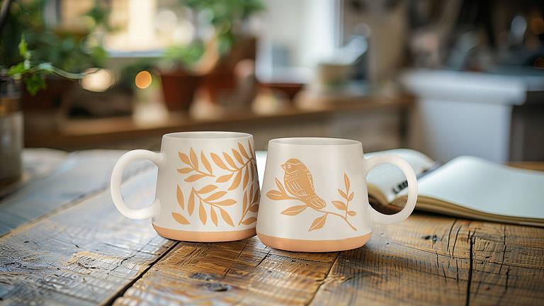Oversized Mug w/Birds on Branch-4