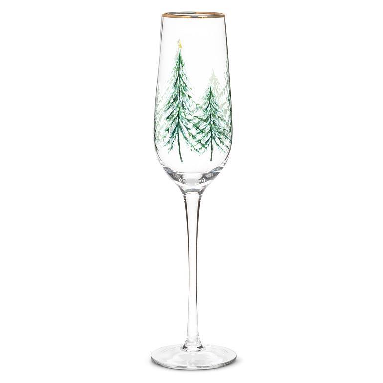 Winter Trees Flute-10.5"H(9oz)