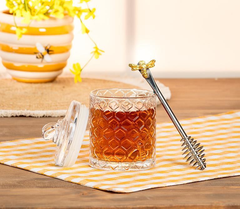 【希少】ハイドアウトクラフト　BEEシェード Honeycomb Jar w/Bee on Sealed Lid-5