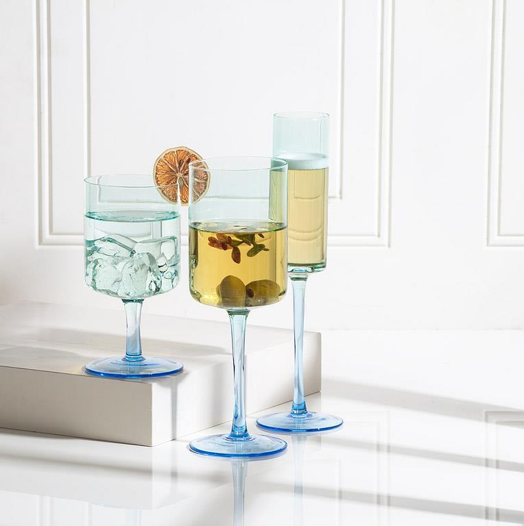 two tone wine glass Tom Dixon Tank Set of Two Dégradé Wine Glasses