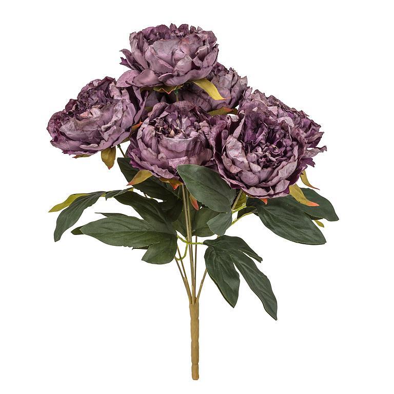 Lg 7 Open Peony Bouquet-Pur-17
