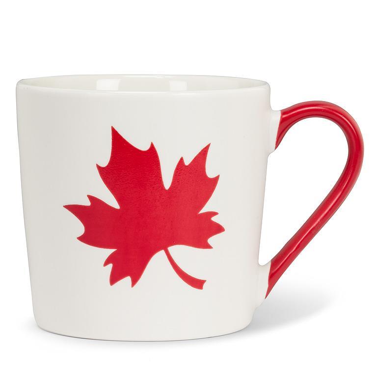 Maple Leaf Mug-Wht/Red-3.5