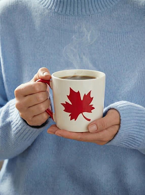 Maple Leaf Mug-Wht/Red-3.5