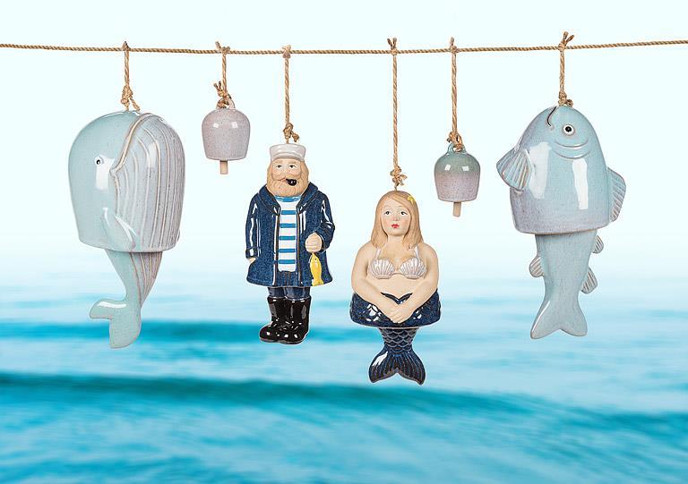 Mermaid Wind Chime-Blu-9