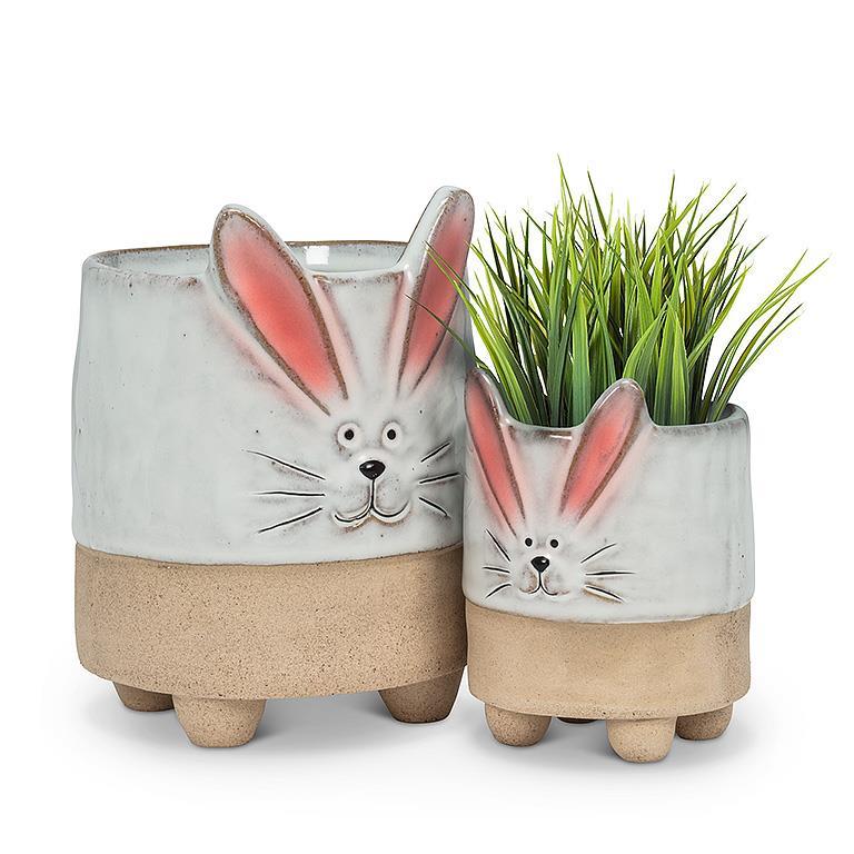 Sm Bunny w/Ears Planter-4