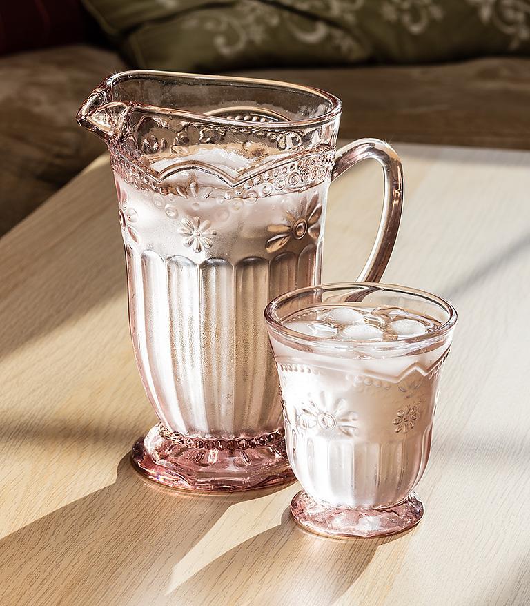 Flower Pedestal Jug-Pink-7