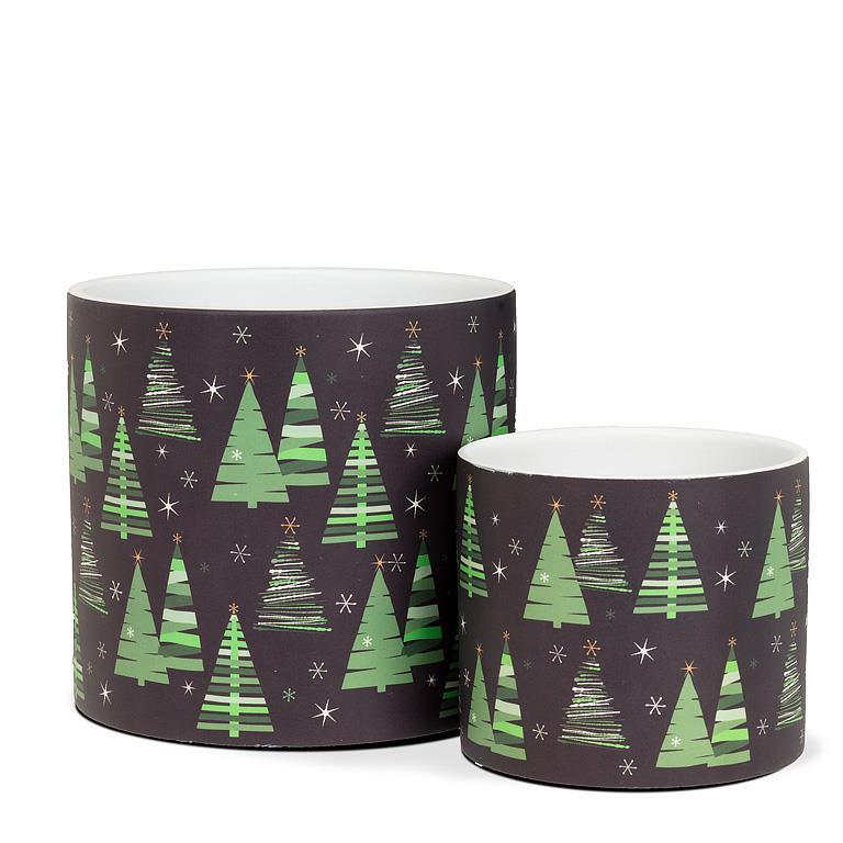 ❁⃘ｍ❁⃘ Sm Retro Graphic Trees Planter-4