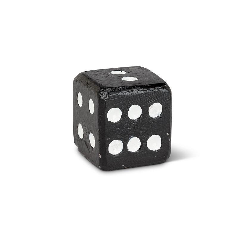 Sm Playing Dice-Blk/Wht-1.25