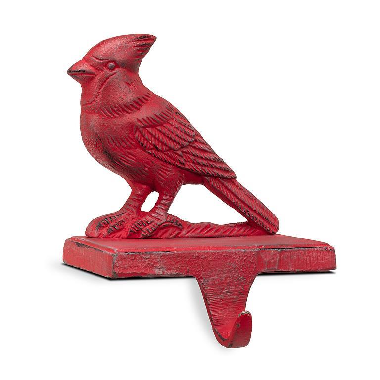 Birds of a Father  “Watch Out Stocking” Cardinal Stocking Holder-Ant Red-6.5