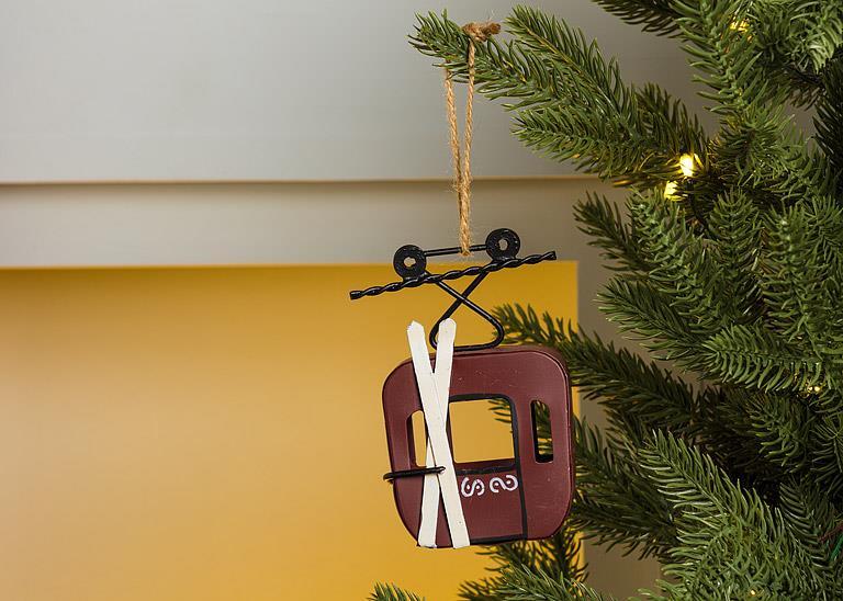 Red Cable Car Ornament-4.5