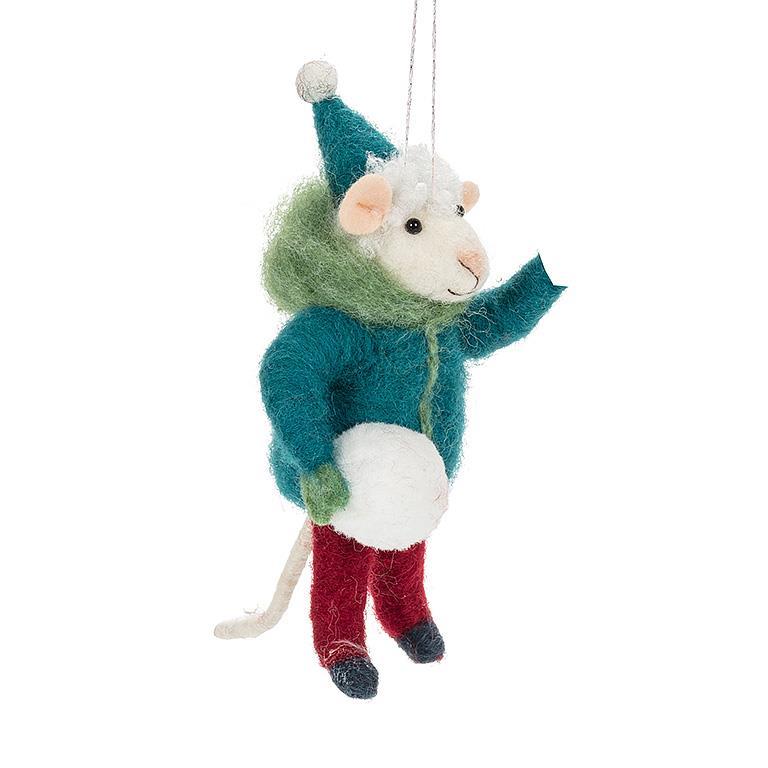 Winter Sport Mouse Ornament-3Asst-5.5