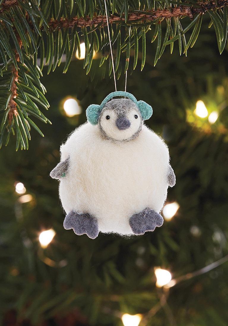 Penguin in Snowball Ornament-4