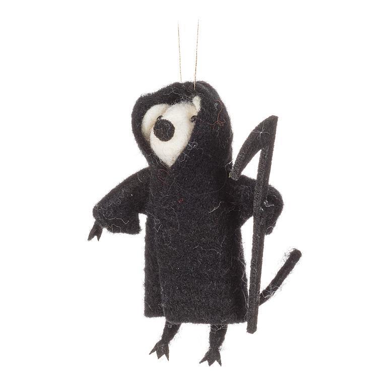 Grim Reaper Mouse with Scythe Ornament-5