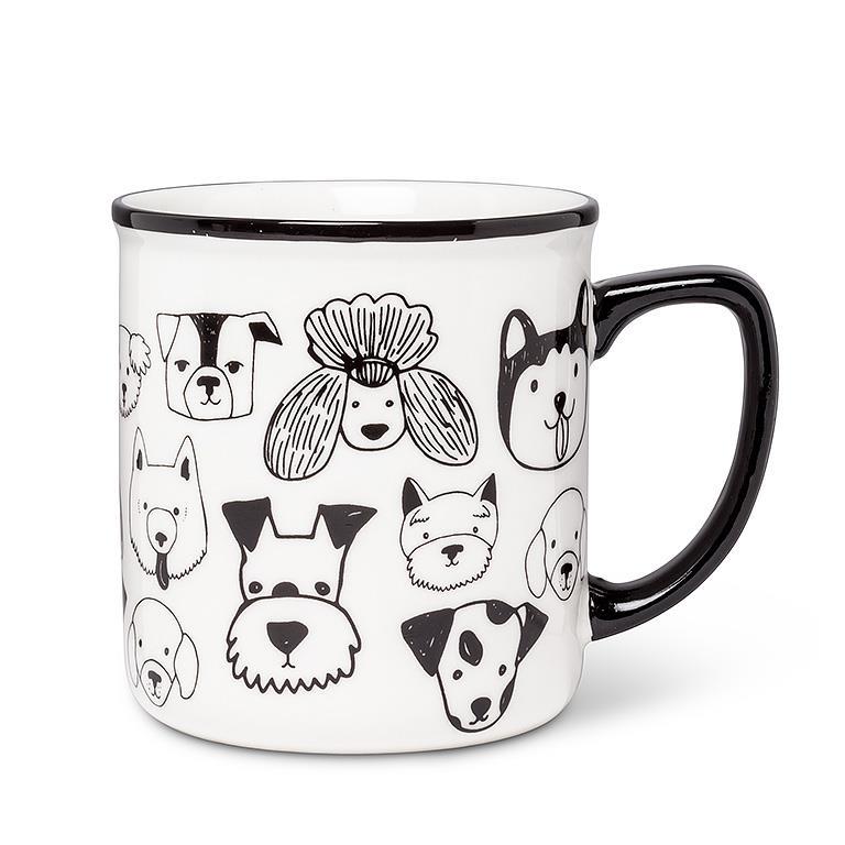 Simple Dog Faces Mug-4"H(14oz)
