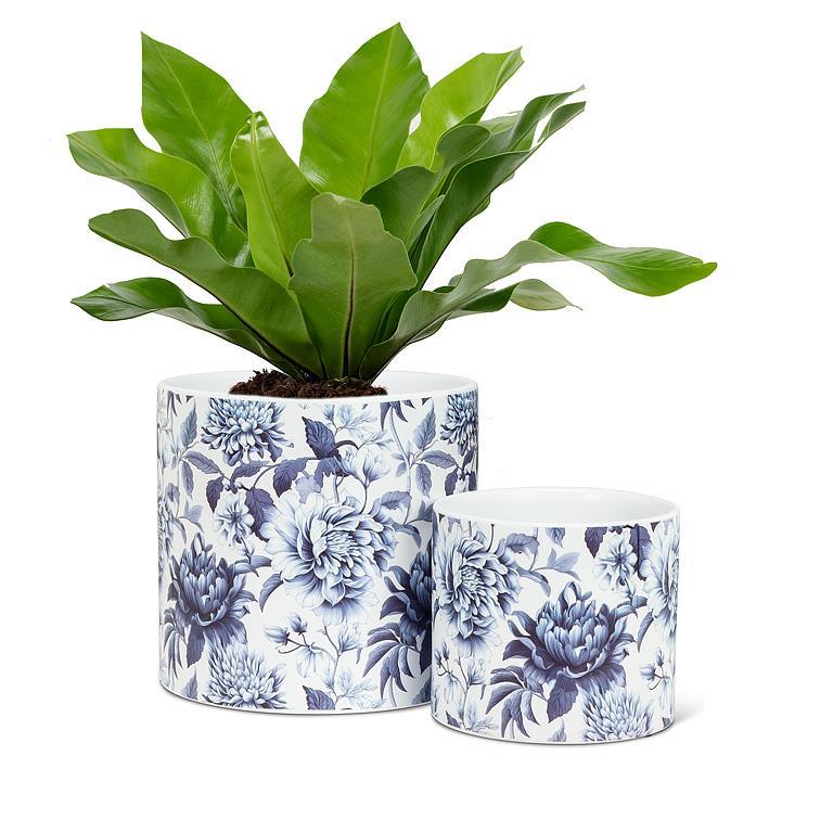 Lg Chintz Print Planter-6.5