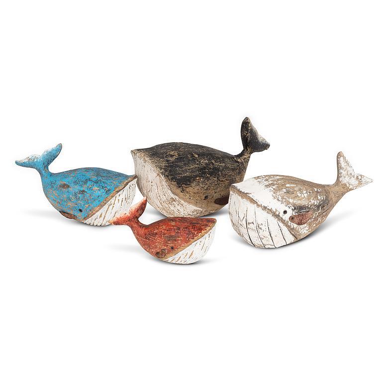 Lg Blk Carved Whale-9.5