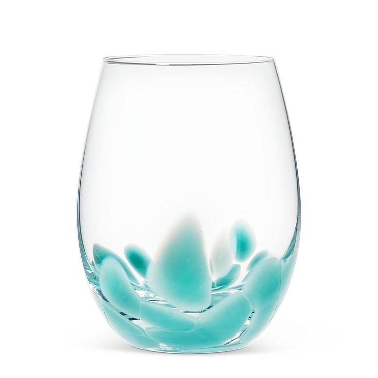 Fluted Stemless Glass - Pink Antlers - View #3