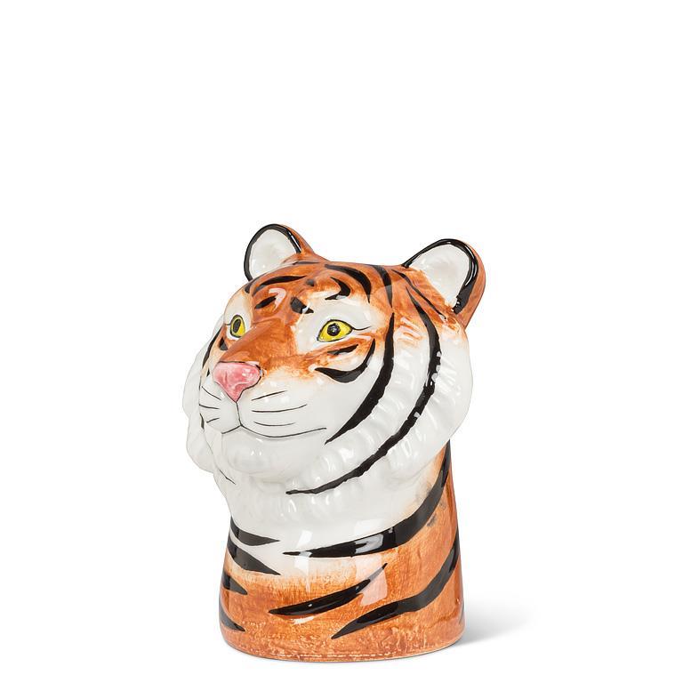おきもの 27-WILDLIFE-1811 | Majestic Tiger Head Bud Vase-3.5